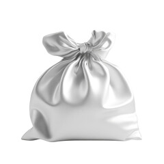 White fabric bag, isolated on white background