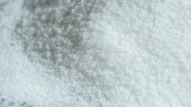 White Finely Ground Rock Salt Pour Slow Motion.