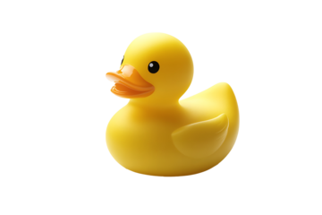 rubber duck isolated on white transparent background