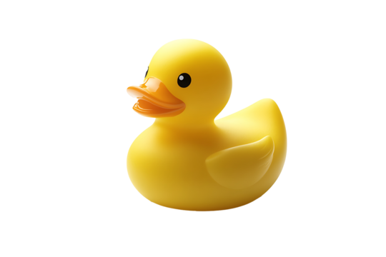 rubber duck isolated on white transparent background