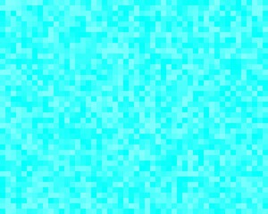Fototapeta premium a pixelated pattern composed of various shades of cyan. The texture resembles a mosaic or tiled surface, perfect for fresh, modern backgrounds or abstract, vibrant digital designs.