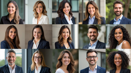 Professional Portraits of Diverse Business Teams in Modern Office Settings &ndash; Corporate Team Collaboration and Leadership Concepts