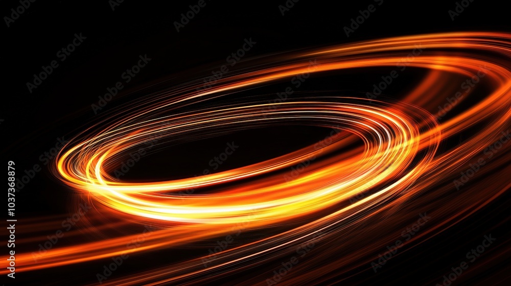 Poster dynamic swirls of light and color