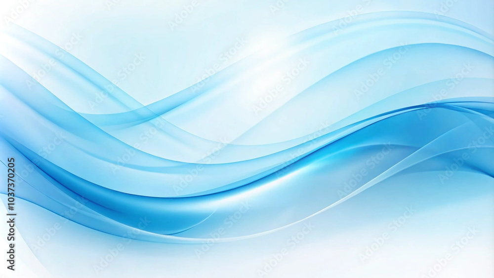 Aufkleber abstract white background light blue shape with gold lines curved wavy with copy space for text. lux