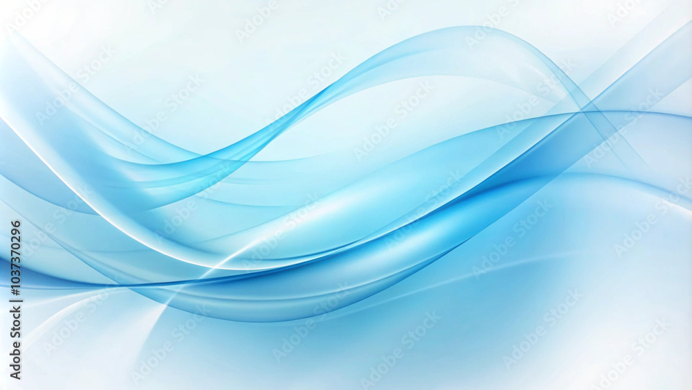 Aufkleber Abstract white background light blue shape with gold lines curved wavy with copy space for text. Luxury style template design. Abstract background with blue slingshots in different shades and shapes. 