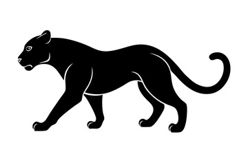 leopard silhouette sleek vector