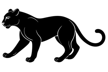 leopard silhouette vector 