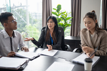 Business people signing contract making deal with real estate agent Concept for consultant home insurance Real estate investment Property insurance security. Real estate agent.