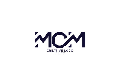MOM Abstract initial monogram letter alphabet logo design