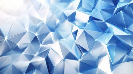 Fototapeta premium Abstract Blue Geometric Background with Light Reflection