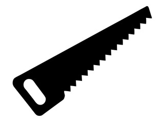 Handsaw silhouette vector illustration 