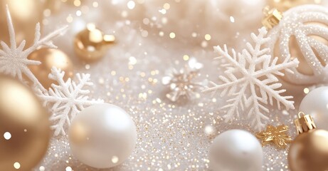 Winter Decoration Web Banner. AI generated illustration.
