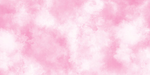 Abstract grainy fantasy smooth light pink watercolor paper texture with clouds, Grunge background frame Soft pink paper texture, pink watercolor background abstract texture with stains.