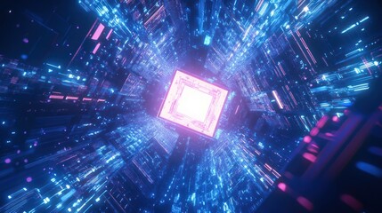 Abstract Cyber Space Tunnel