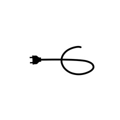 Electrical power plug icon symbol