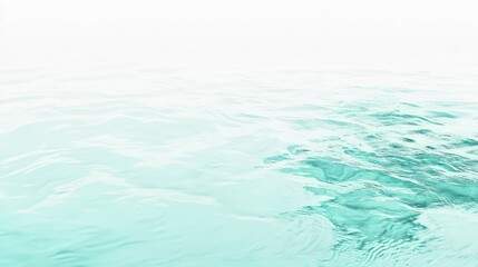 Light blue water with a white background and a gradient light green color, clean and pure nature concept, fresh background
