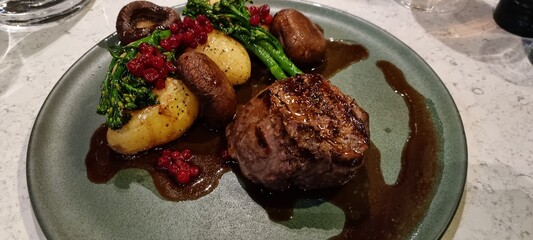 tenderloin dish in upper class resturant