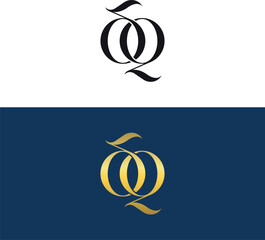 QQ, QQ, monogram initial Letter Logo