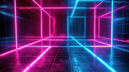 Neon Light Abstract Background