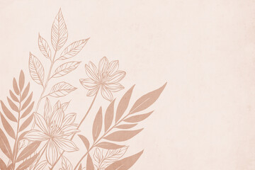 Fototapeta premium Botanical illustration for printing on wall decorations. Pattern for covers, business cards.