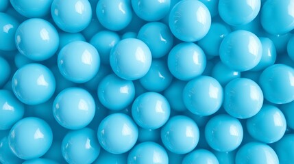A Visual Study of Shiny Blue Spherical Objects in Close Arrangement