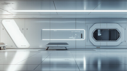 Futuristic hallway background