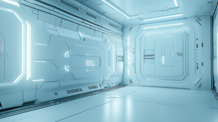 Futuristic hallway background
