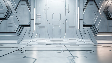 Futuristic hallway background