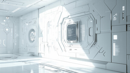 Futuristic hallway background