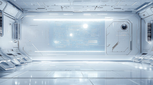 Futuristic hallway background