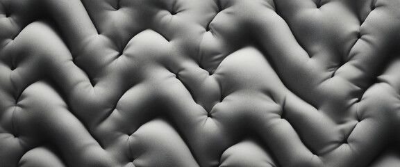 Fototapeta premium Fabric texture black and white abstract pattern on fabric top view