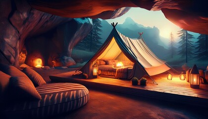 cave glamping experience