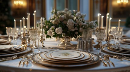 Fototapeta premium wedding table setting