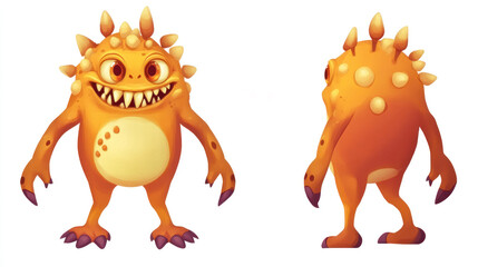 Fototapeta premium Carton monster creature, game art, concept art for game development, animation