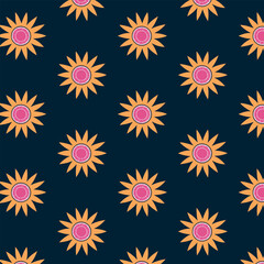 Seamless wildflowers pattern, Botanical element, doodle flowers background design for fabric, clothing, wallpaper, posters, websites, prints,bending.