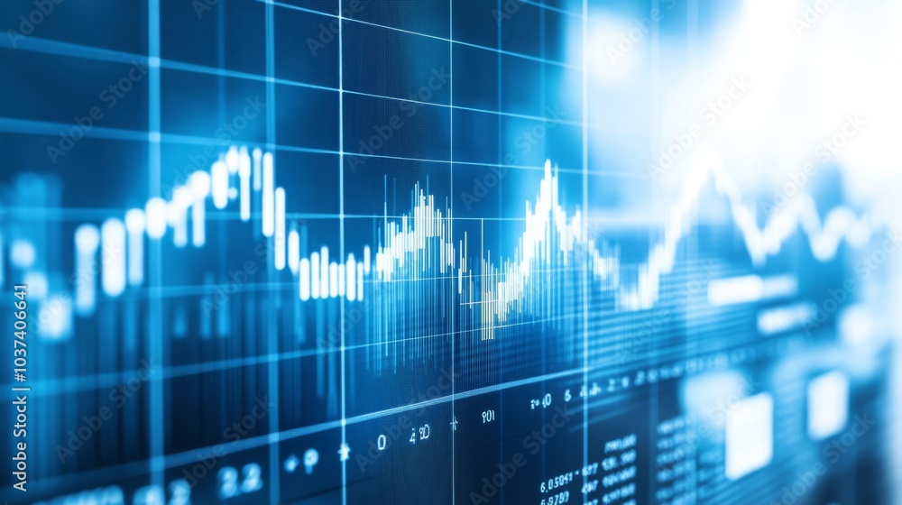 Poster data visualization with stock market trends and analytics
