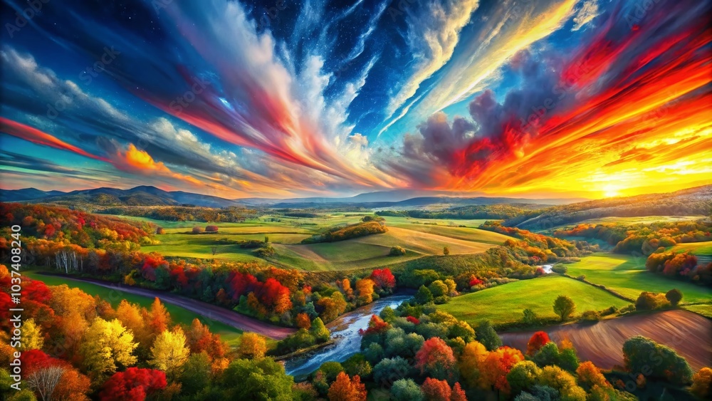 Poster vibrant colorful abstract background with dynamic brushstrokes for artistic expression