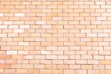 Brick wall with red brick,old vintage brick wall,Abstract of brick wall for background,Copy text space.