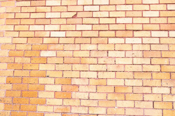 Brick wall with red brick,old vintage brick wall,Abstract of brick wall for background,Copy text space.