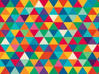 Vibrant Multicolored Triangle Patterns for Modern Minimalist Decor and Design