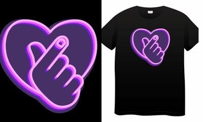 t -shirtdesign with heart