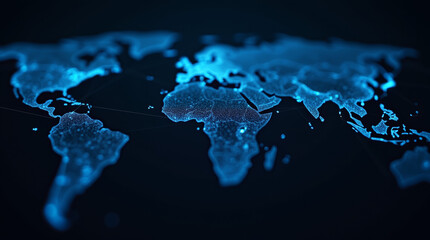 Vernetzte Weltkarte in digitaler Optik
