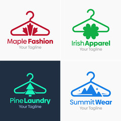 Hanger, Fashion Shape Logo Template Set. Good for Business, Agency, Community and Organization