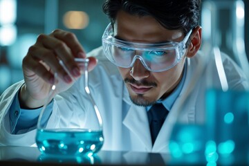 Scientist Analyzing Chemical Reactions in the Lab