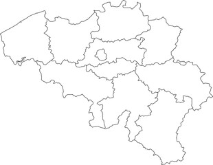 outline map of Belgium 