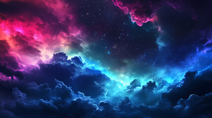 Fototapeta premium Phosphorescent skies. Alien Skies. Illustration