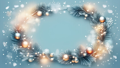 winter garland on a transparent background