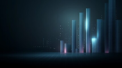 Modern Data Visualization with Abstract Bars and Lights