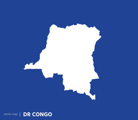 Obraz premium High Detailed Vector Map - Democratic Republic of the Congo