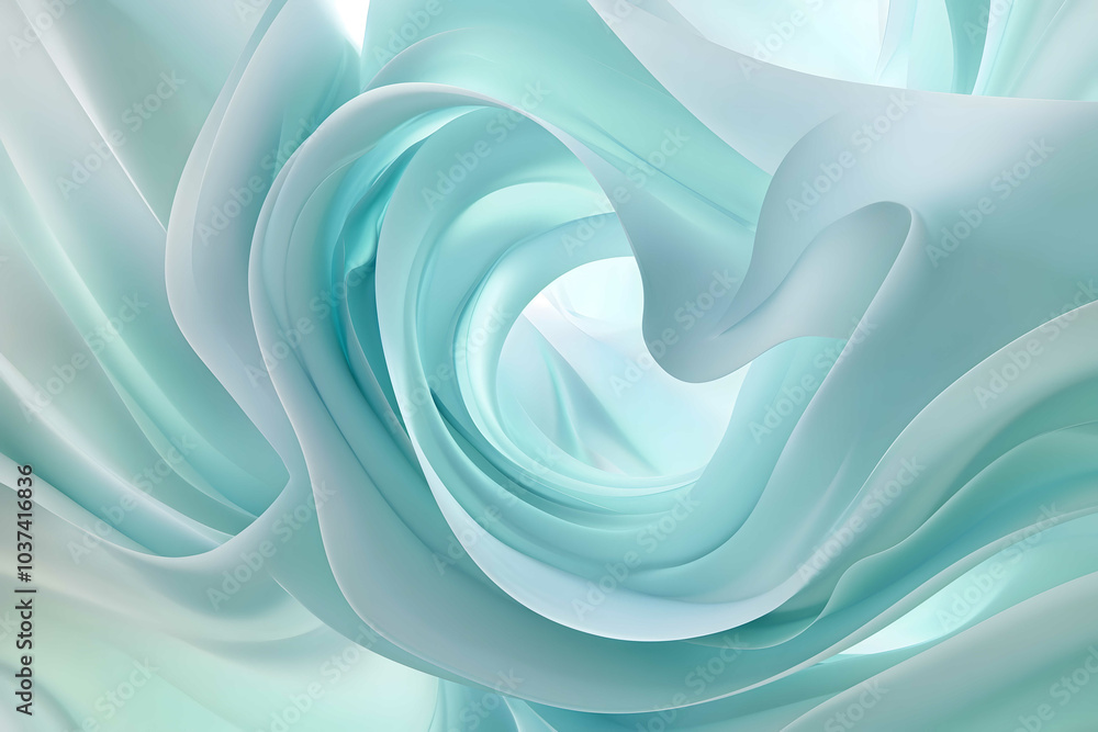 Poster premium 3d render an abstract representation of gratitude using harmonious waves of calming blues an